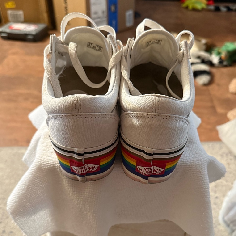 Vans Old Skool Stackform Pride Rainbow White Snea… - image 3
